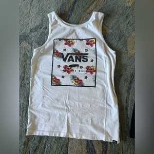 Boys Vans tank with original floral design size medium